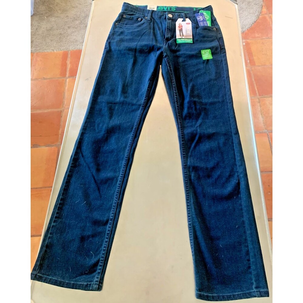 Levis 511 Jeans Boys Sz 16 Regular 28x32 Blue Slim Eco Performance Flex Stretch